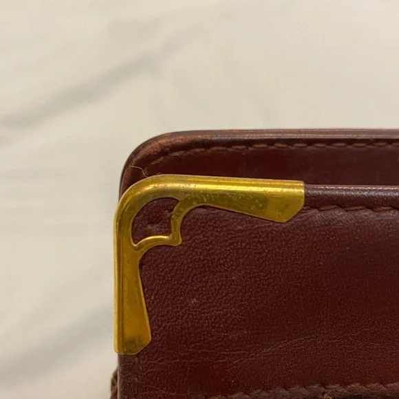 Cartier Bordeaux Leather Must de Cartier A5 Document Case Clutch Bag. - Picture 5 of 14